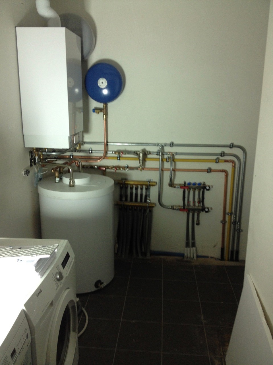 Vitodens 300-W met onderstaande boiler in nieuwbouw